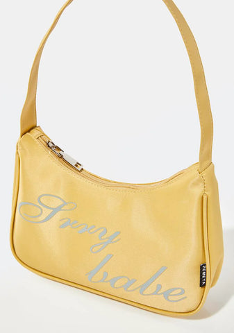 Yellow Srry Babe Hobo Bag