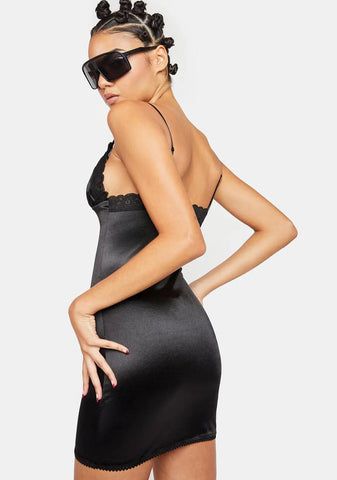 Underground Nights Satin Mini Dress
