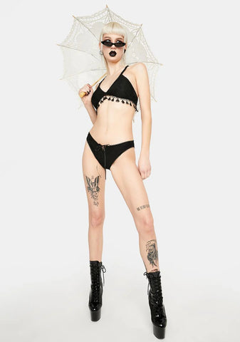 Tassel Two Piece Bikini Set