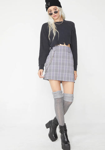 Royal Xxxtra Credit Plaid Skirt