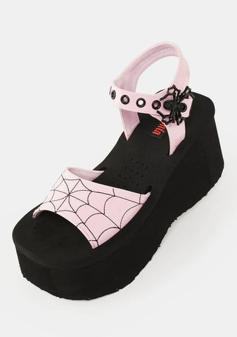 Pink Funn-10 Platform Sandals