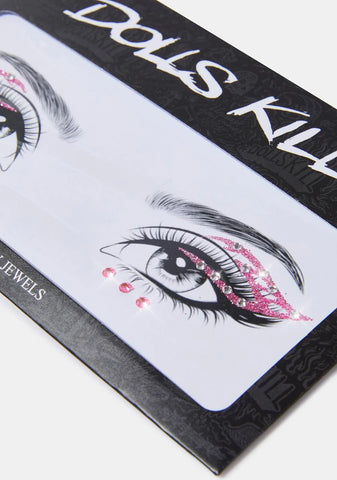 Cupcake Cravings Pink Glitter Eye Stickers