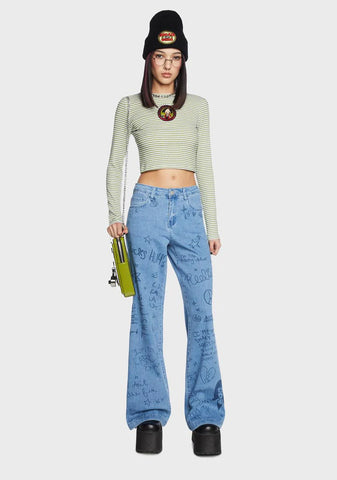 My So-Called Angst Flare Jeans