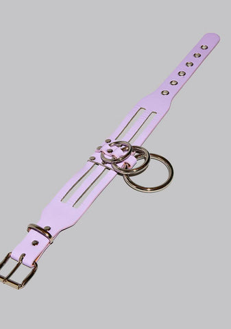 Purple Make Me Vegan Leather Choker