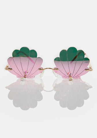 Pink Neptune Seashell Sunglasses