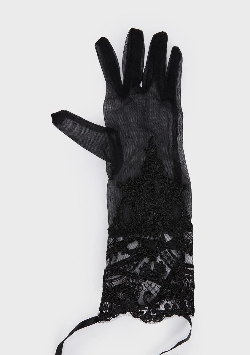 Romance Is Dead Mesh Gloves