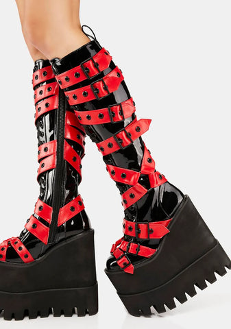 Hell's Total Bondage Knee High Traitor Boots