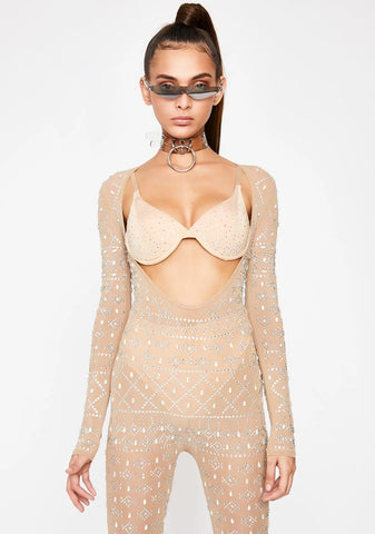 Natural Bling Bang Theory Jumpsuit Set