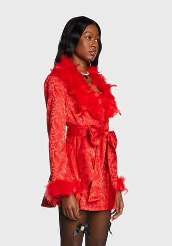 Spicy Crushes And Wishes Brocade Coat