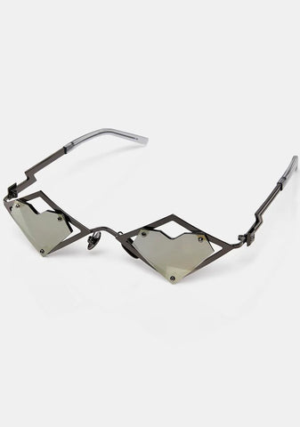 Onyx Heart Sunglasses