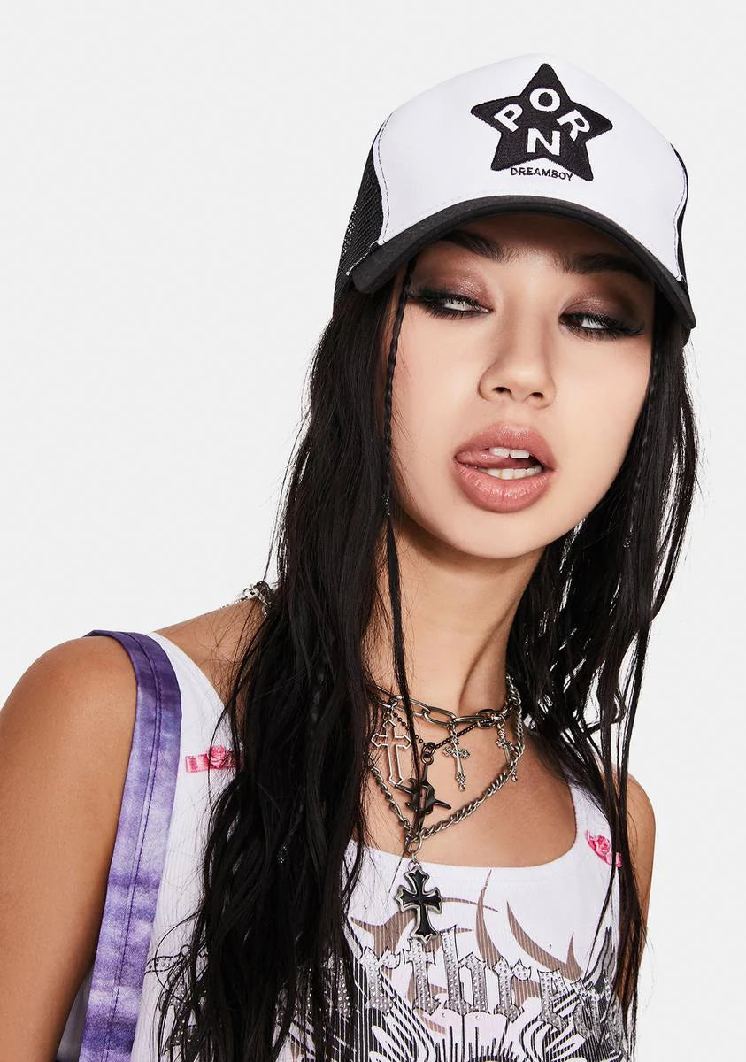 White Porn Star Trucker Hat