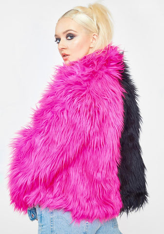 Sweet Balancing Act Faux Fur Jacket