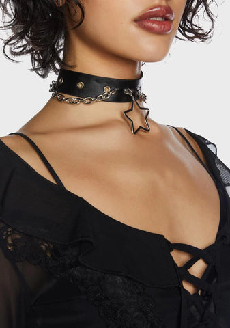 Supernova Vegan Leather Choker