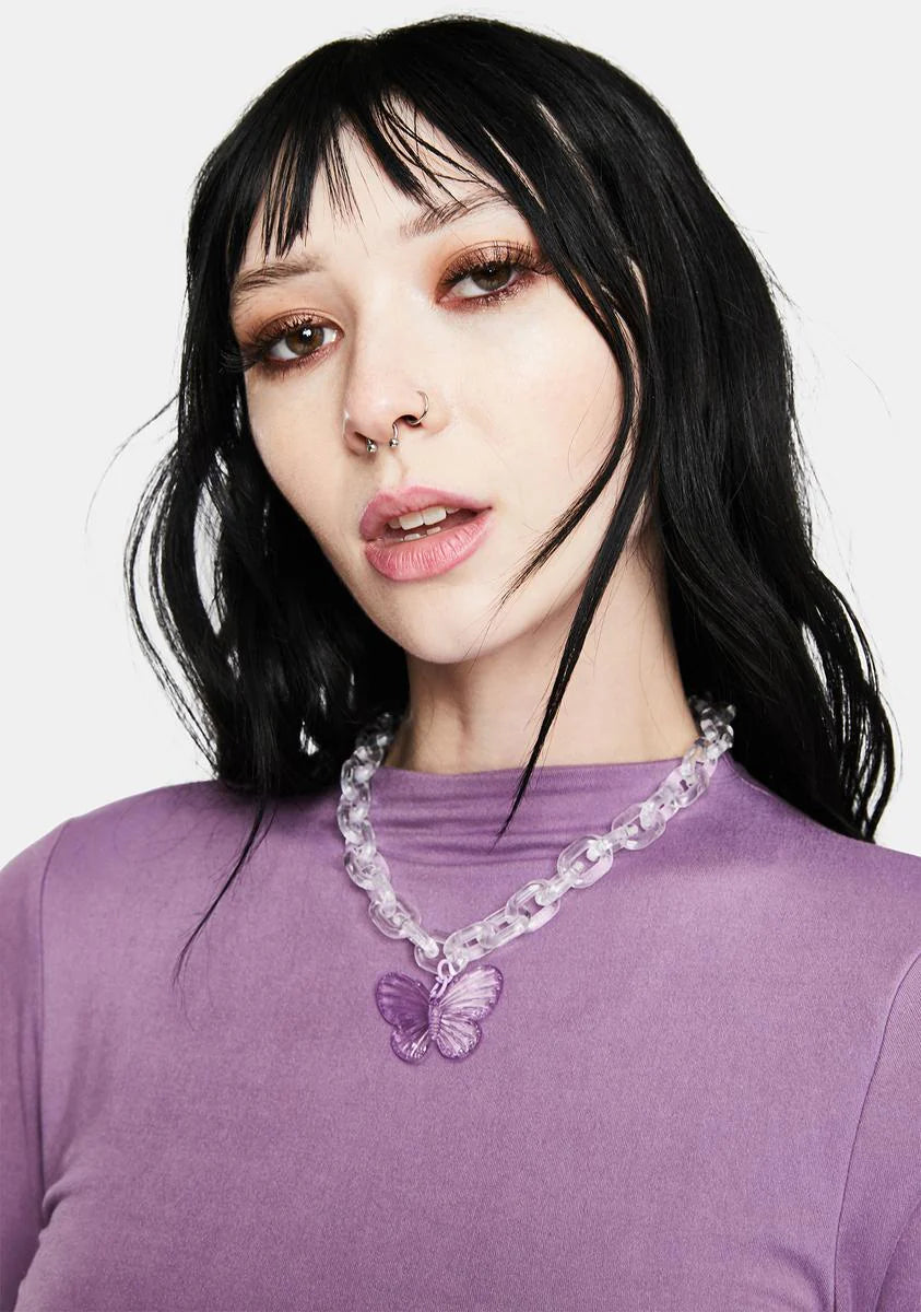 Spend The Flight Butterfly Chain Necklace