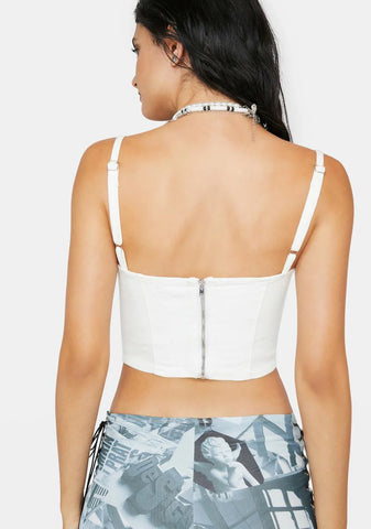 Keelee Denim Corset Top