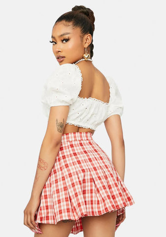 Scarlet Rock Your World Plaid Pleated Skirt