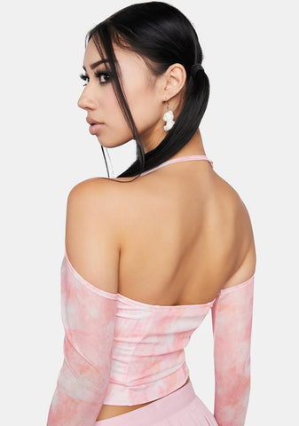 Peach Say Pretty Please Corset Top