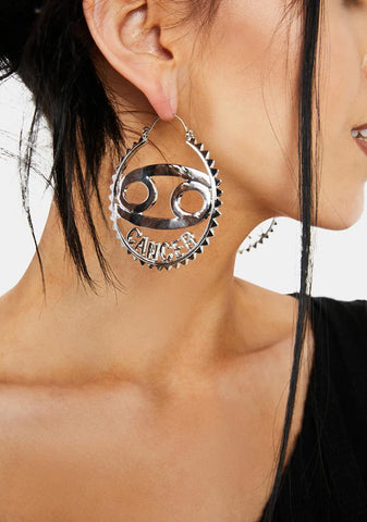 Reppin' Cancer Hoop Earrings