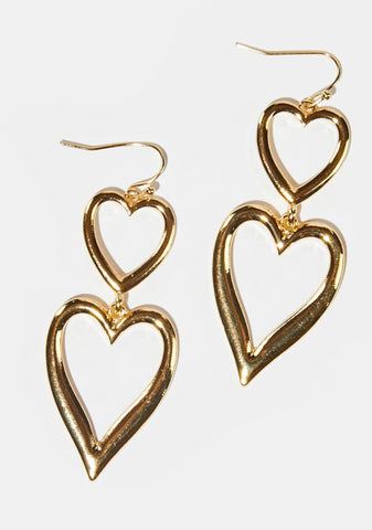 Onto You Heart Drop Earrings