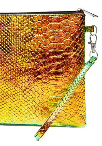 Jurassic See Ya Later Holographic Clutch