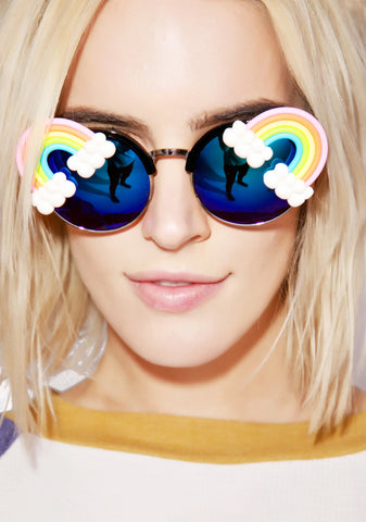 Fantasia Neon Rainbow Acid Sunglasses