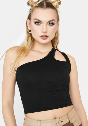 Next Level One Shoulder Crop Top