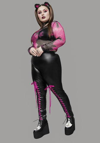 Our Dirty Little Secret Lace Up Leggings