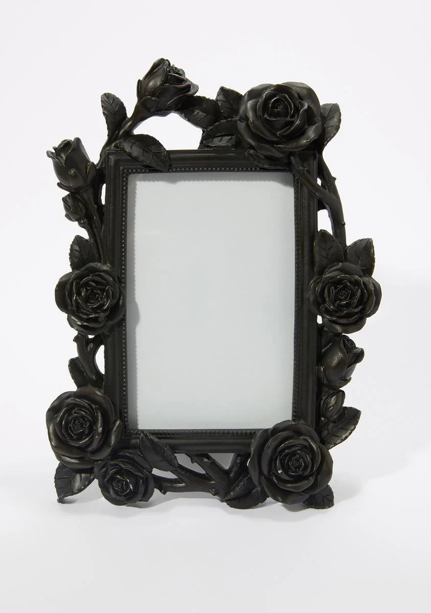 Black Rose And Vine Photo Frame