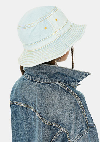 Hidden Stash Denim Bucket Hat