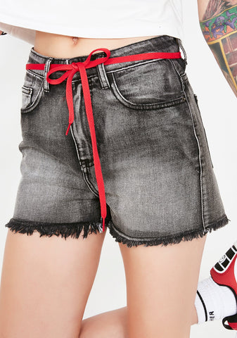 Stoned Denim Shorts