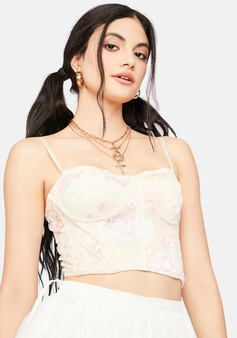 Blush Secret Bloom Lace Bustier