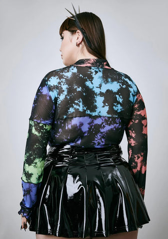 Always Secret Link Up PVC Pleated Skirt