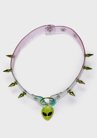 Martian Aboard Spiked Choker