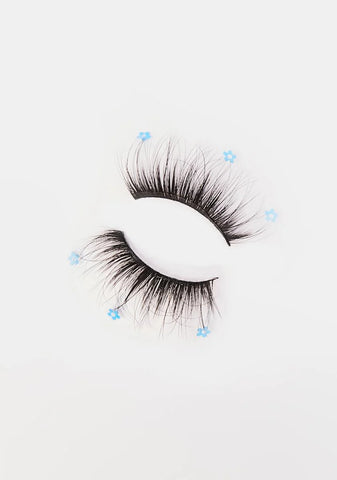 Blue Flower Power Eyelashes