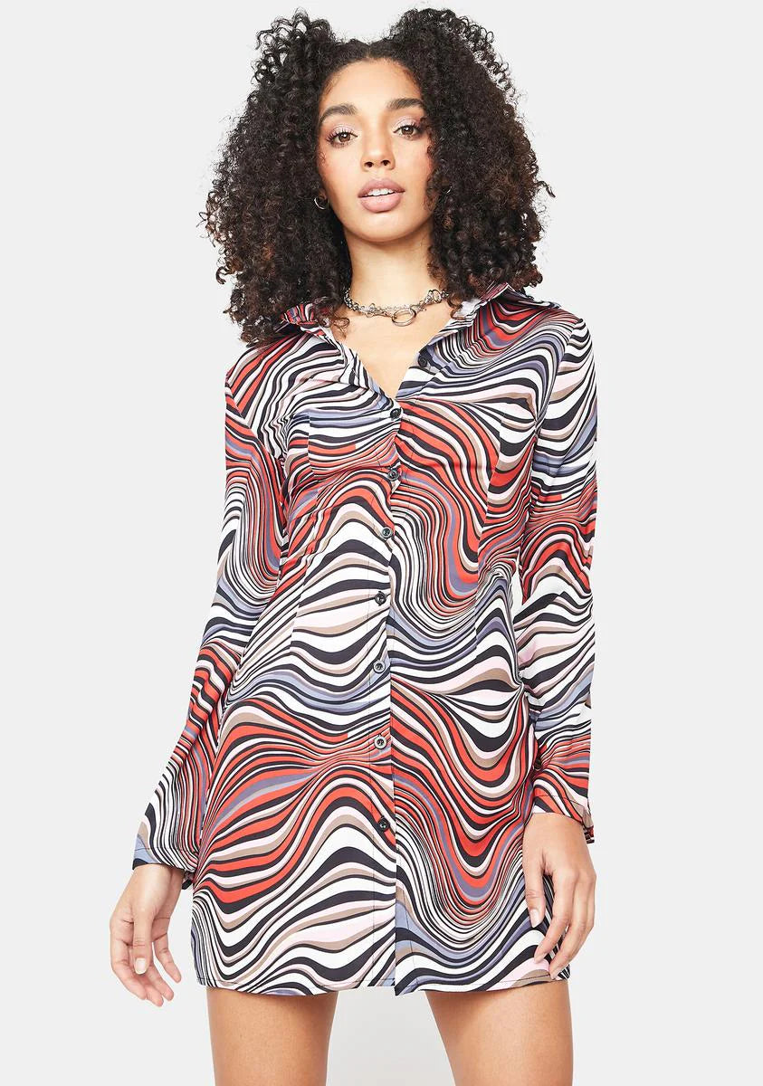 All About Art Abstract Mini Dress