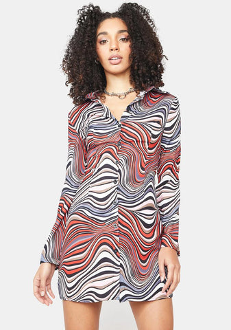All About Art Abstract Mini Dress