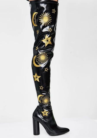 Onyx Astrid Thigh High Boots