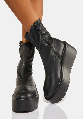 Caspiar Sock Wedge Boots