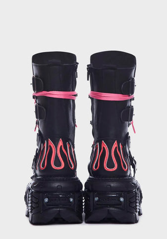 Pink M-Tank015-C6 Platform Boots