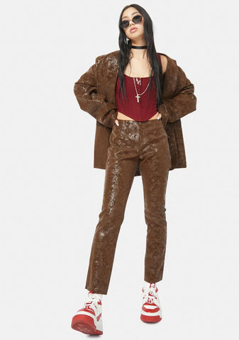 Oxblood Down For It Corset Top