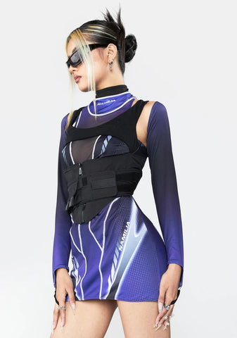 Corset Dress With Detachable Sleeves