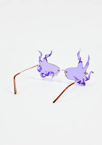 Monster 1 Neon Purple Sunglasses