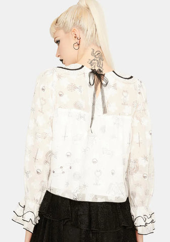 Sexy Punk Pattern Blouse