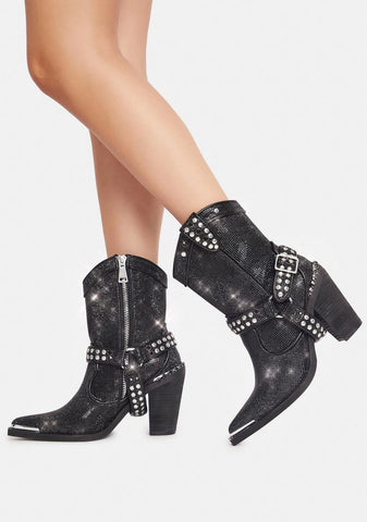 Onyx Sheriff Shine Cowboy Boots