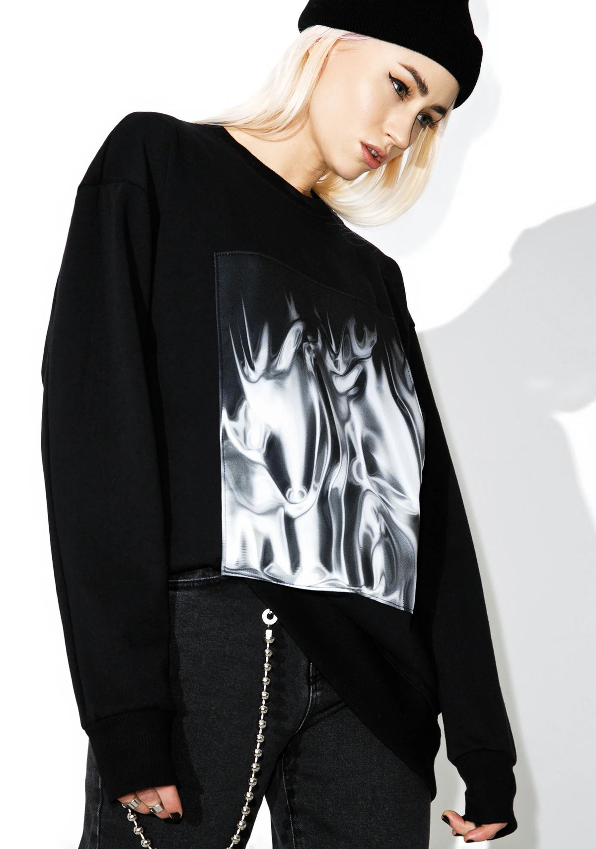 Liquid Silver Sweatshirt