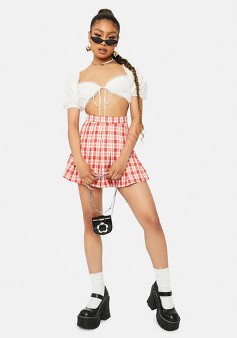 Scarlet Rock Your World Plaid Pleated Skirt