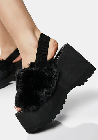 Paladin Faux Fur Sandals