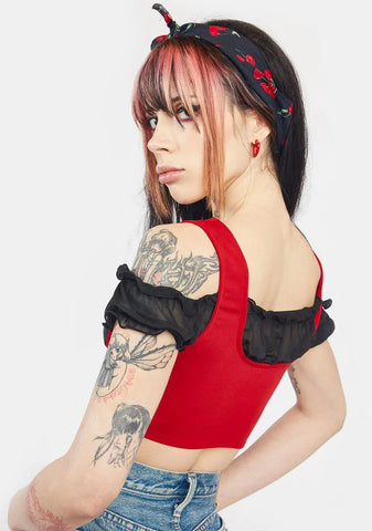 Fire Shoulda Coulda Corset Crop Top