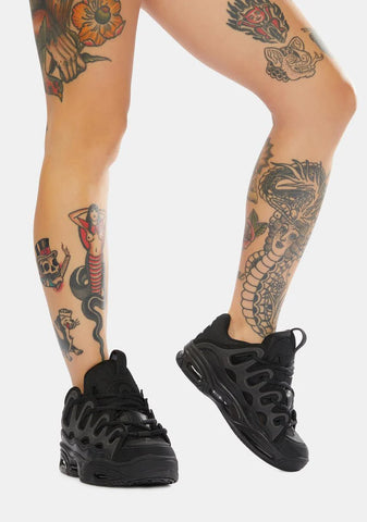 D3 2001 Triple Black Sneakers