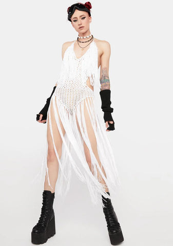 Angel It's Your Move Crochet Bodysuit